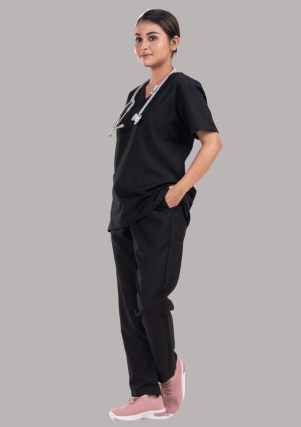 Unisex Scrub Dress-Black - Image 3