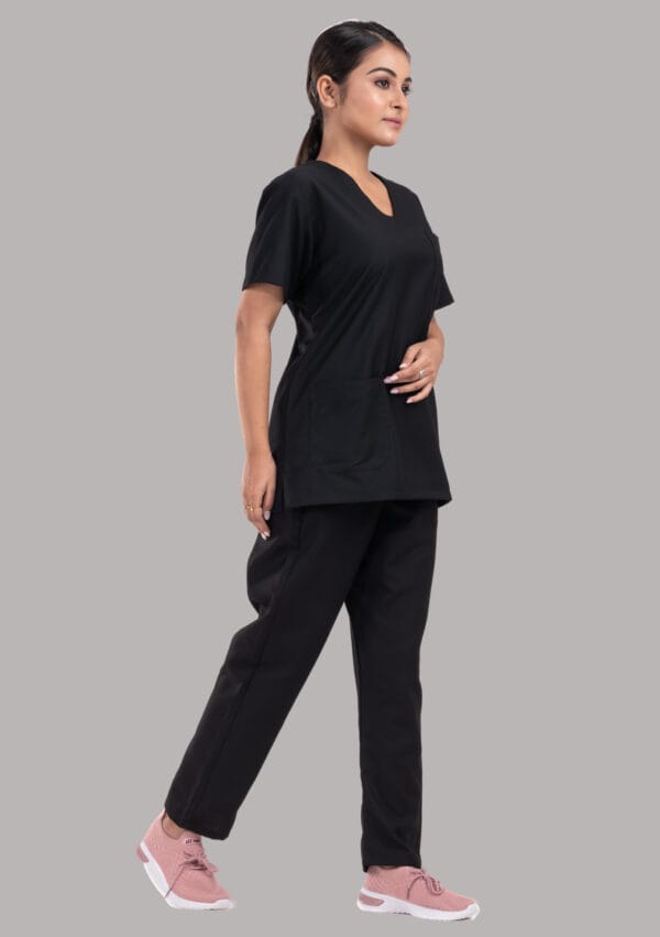 Unisex Scrub Dress-Black - Image 4