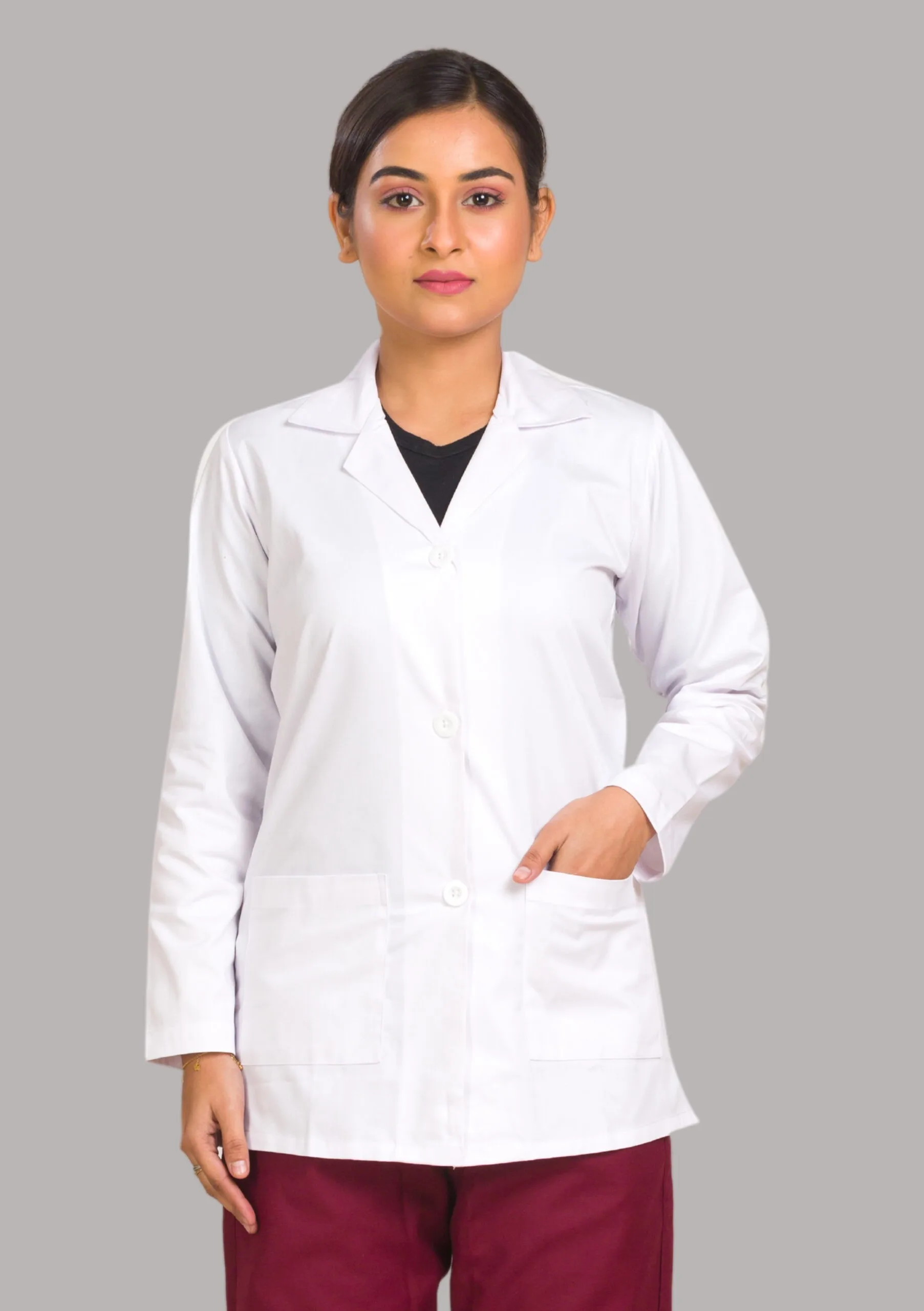 RightCare Lab Coat-Female-Full Sleeves-White