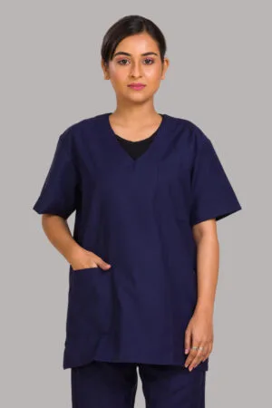 scrub dresses navy blue Scrubs for Women Short Sleeve Nurse Uniform V Neck Wrap Dress with Pocket  Solid Color Nursing Scrubs Holiday Workwear Set (Dark Blue,S) at Amazon  Women's Clothing store