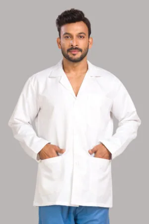 RightCare Lab Coat-Male-Full Sleeves-White