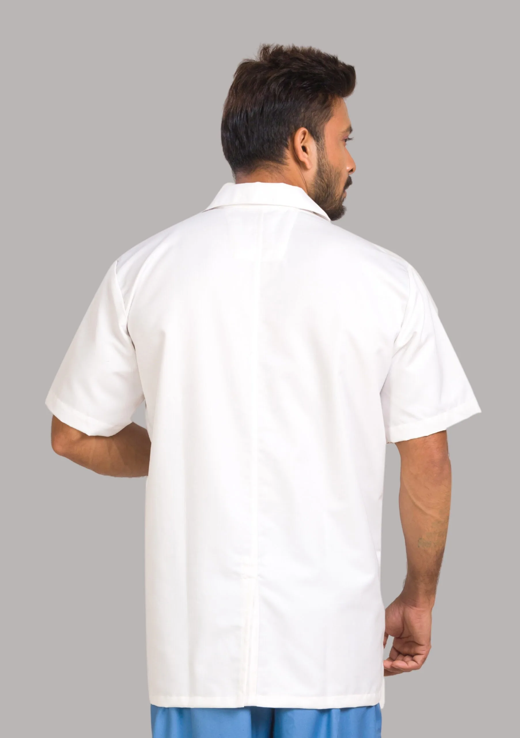 RightCare Lab Coat-Male-Half Sleeves-White - Image 4
