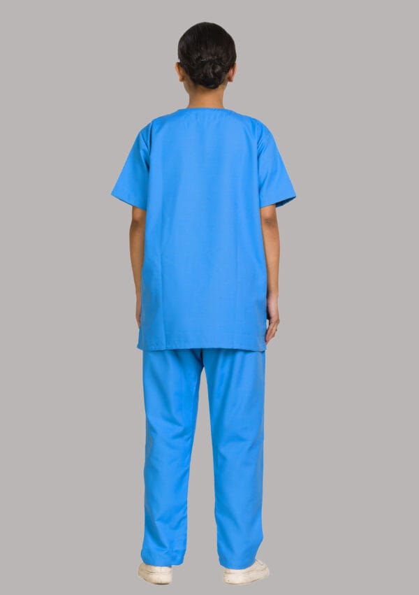 Unisex Scrub Dress-Sky Blue - Image 3