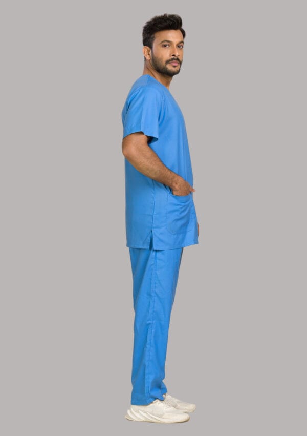 Unisex Scrub Dress-Sky Blue - Image 4