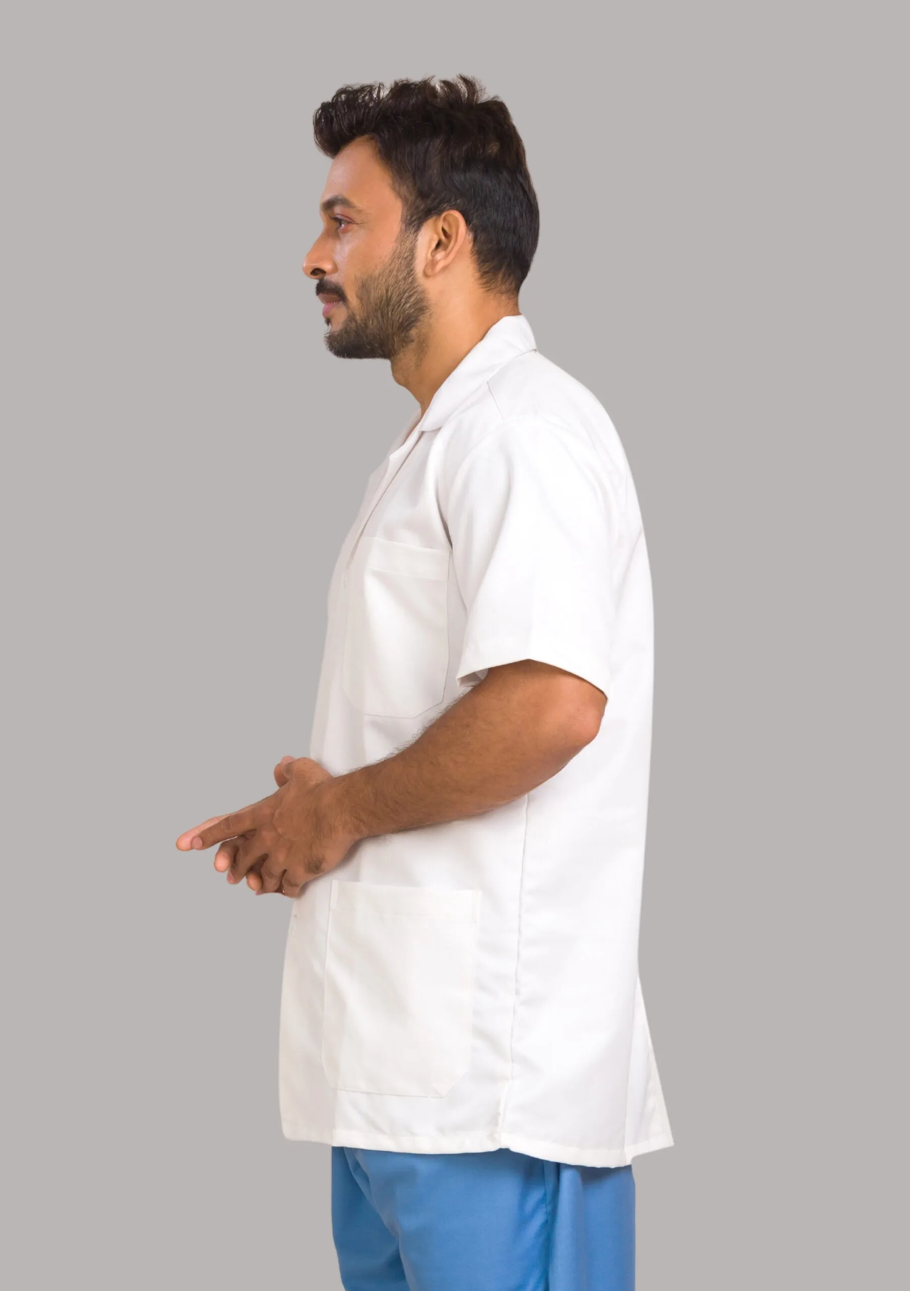 RightCare Lab Coat-Male-Half Sleeves-White - Image 2