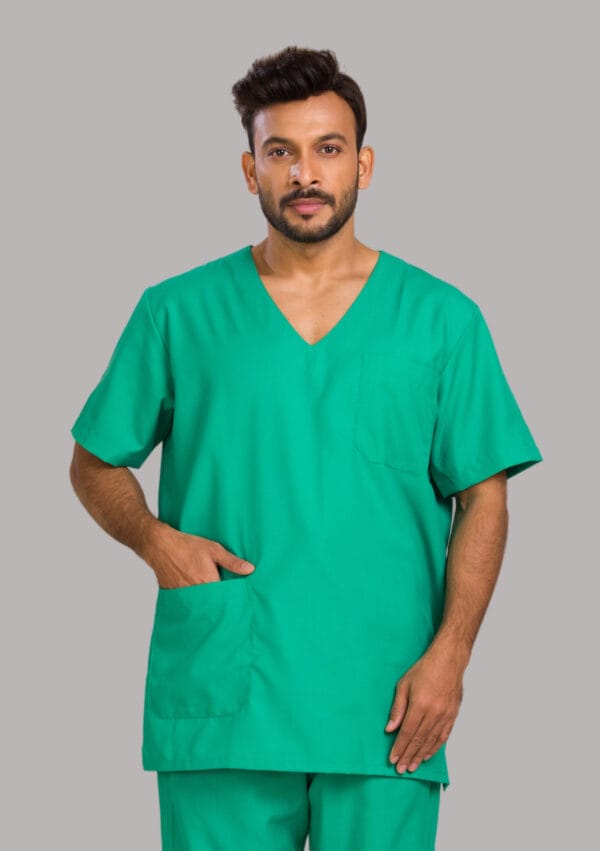 Unisex Scrub Dress-Parrot Green
