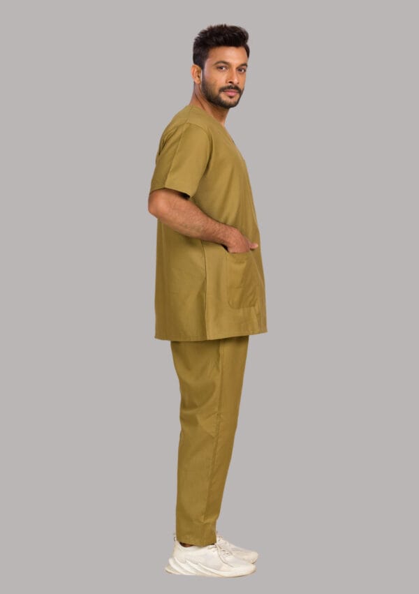 Unisex Scrub Dress Khaki - Image 4