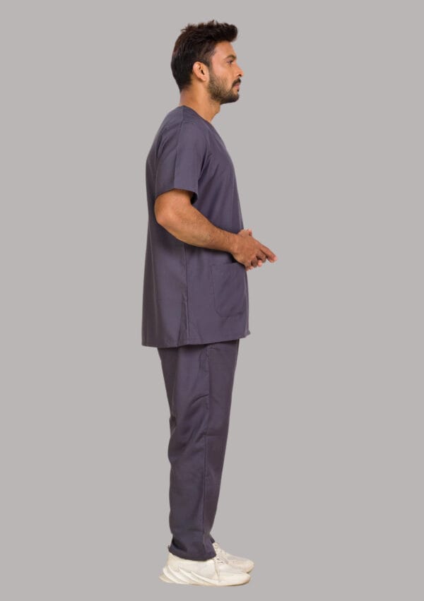 Unisex Scrub Dress-Grey - Image 4