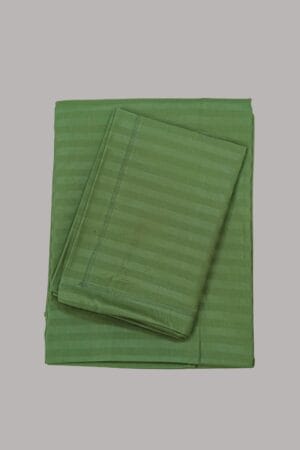 Sigma Bed Sheet with Pillow Cover Stripes Green
