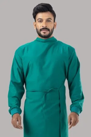 O T Gown With Cap and Mask- Green - Hospriqs O T Gown With Cap and Mask- Green - Hospriqs