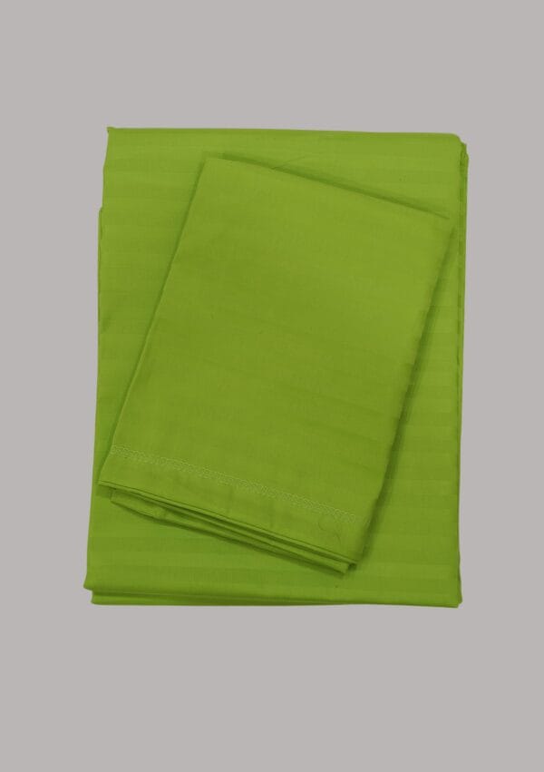 Sigma Bed Sheet with Pillow Cover Stripes Pista Green