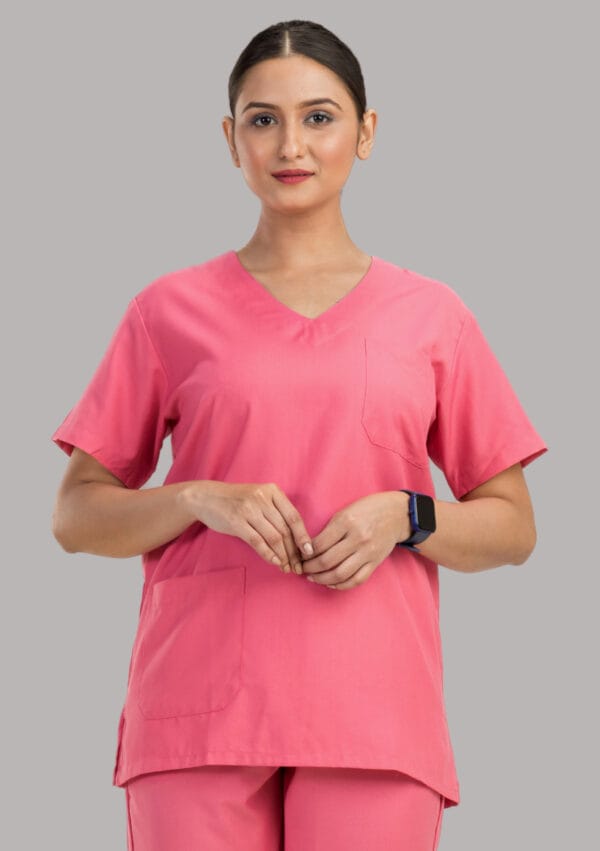 Unisex Scrub Dress-Pink