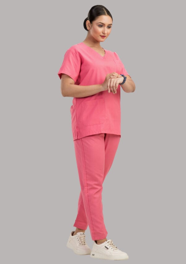 Unisex Scrub Dress-Pink - Image 3