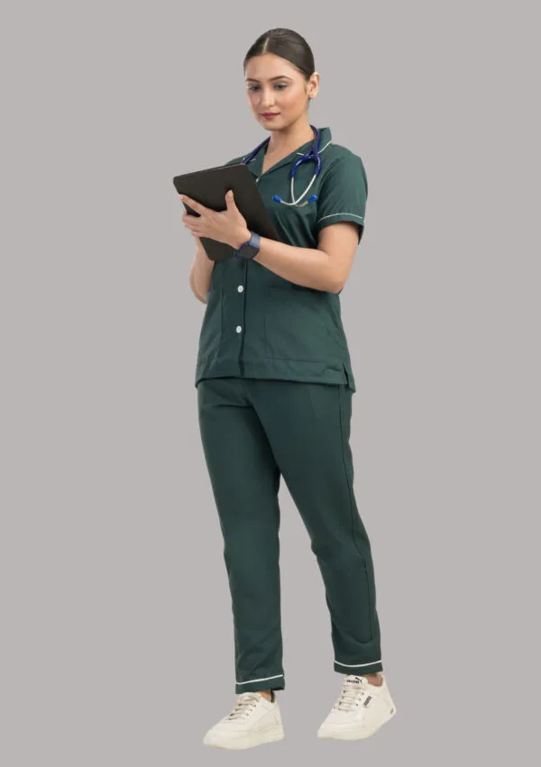 green nurse dress uniform Scrub Top Only, Emerald Green Uniform, Scrub Dress, Nurse Pharmacist Uniform, Women's Hospital Uniform, YHKM1037-TOP