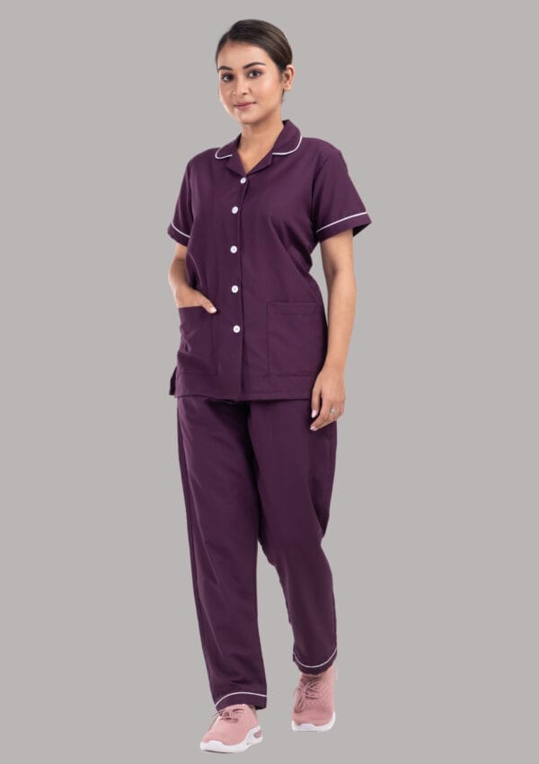 Nurse Uniform-Wine - Image 3
