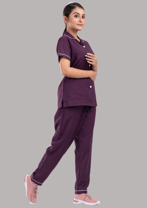 Nurse Uniform-Wine - Image 4