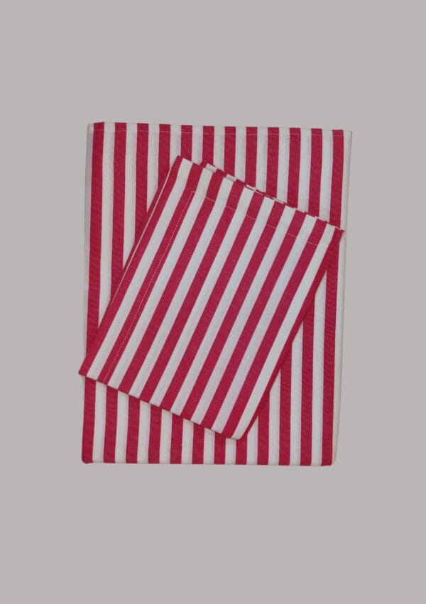 Hospital Bed Sheet with Pillow Cover - Stripes Pink - Image 3