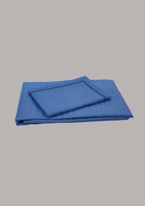 Sigma Bed Sheet with Pillow Cover Stripes Blue - Image 3