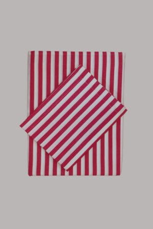 Hospital Bed Sheet with Pillow Cover - Stripes Pink