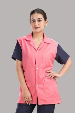 Sigma Lab Coat-Unisex-Sleeve-Less- Pink