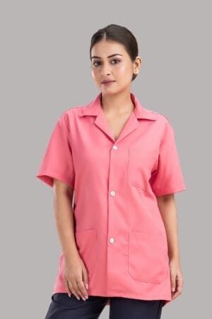 Sigma Lab Coat-Unisex-Half Sleeves- Pink