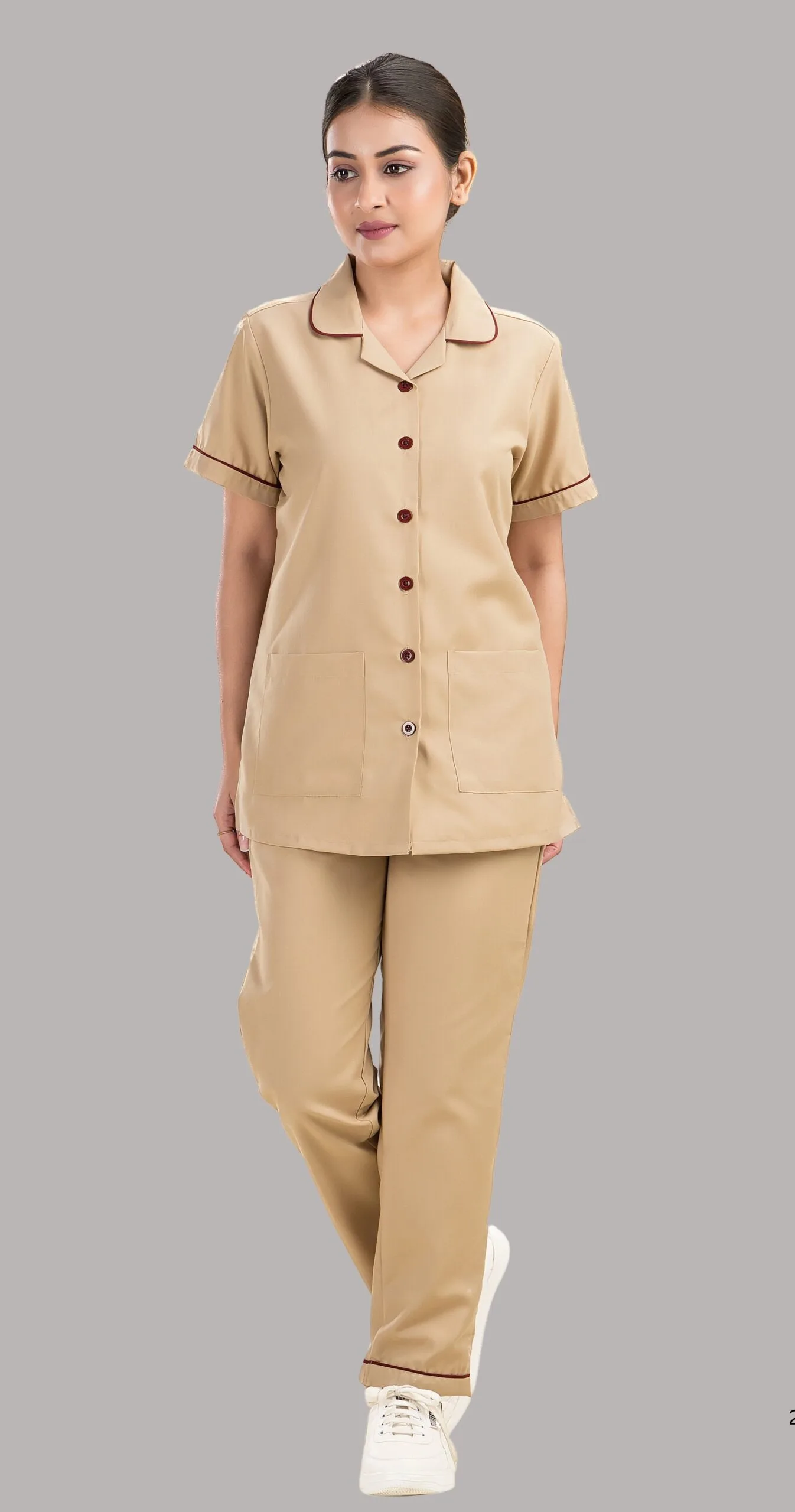 Nurse Uniform - Beige - Image 2
