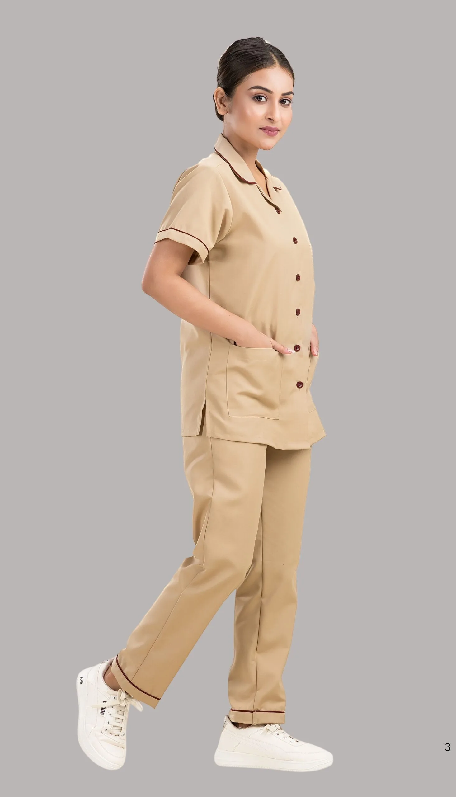 Nurse Uniform - Beige - Image 4