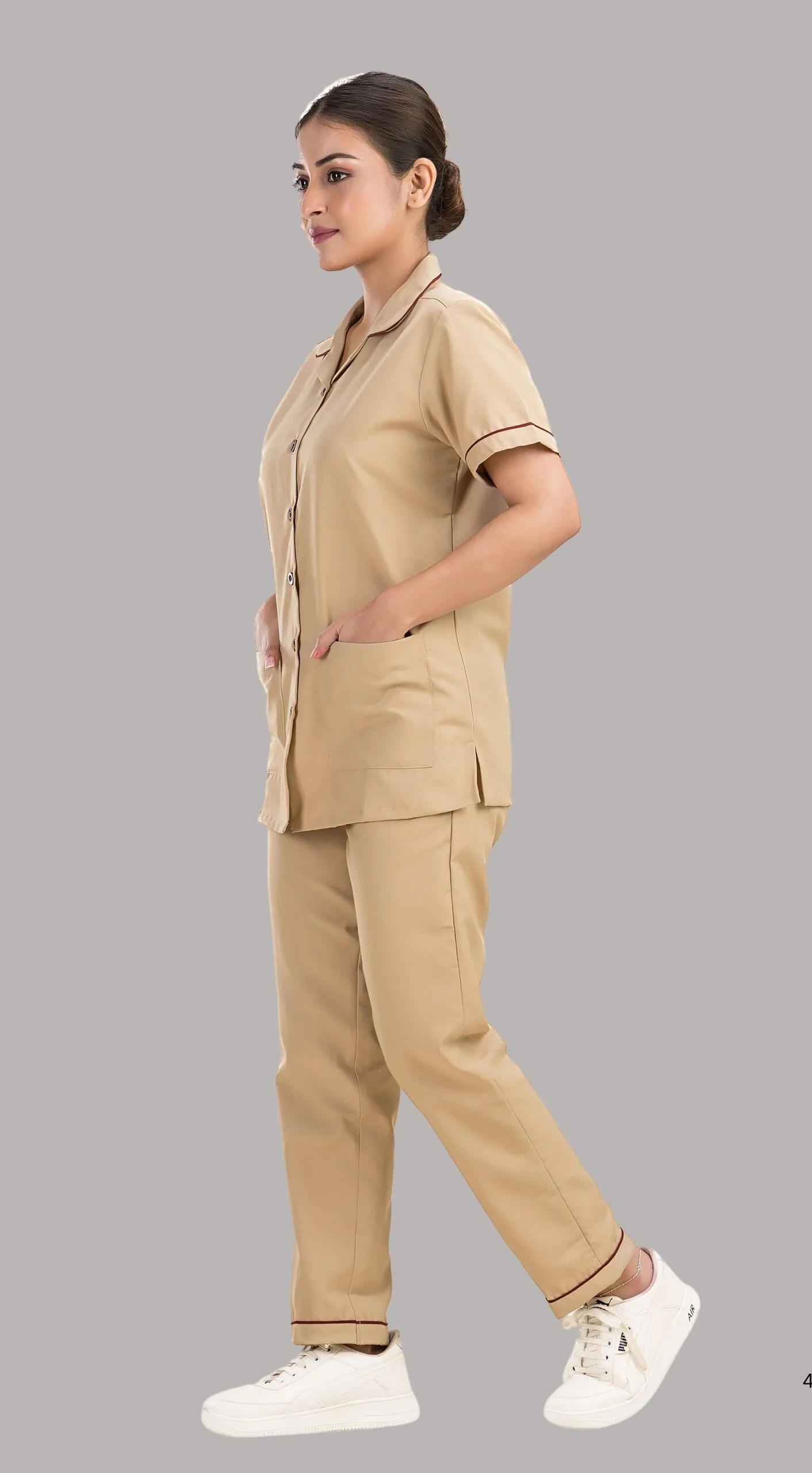 Nurse Uniform - Beige - Image 3